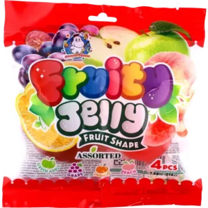 ABC Fruity Jelly Fruit Shape Assorted (4pcs.) bags | 214g.