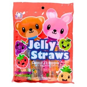 ABC Bear and Bunny Jelly Straw in Bag Different Flavors