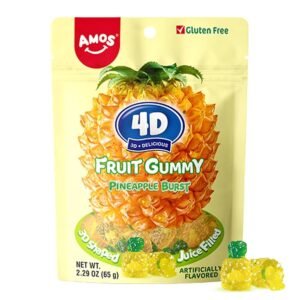 AMOS 4D GUMMY PINEAPPLE BURST FRUIT 65g