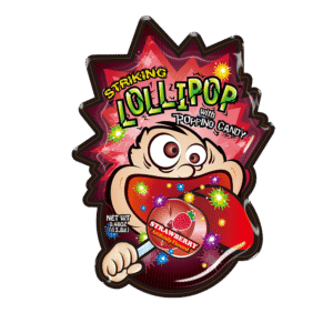 Striking Lollipop with Popping Candy Strawberry 13.8g