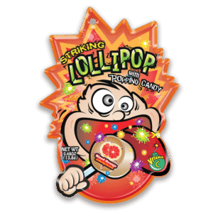 Striking Lollipop with Popping Candy Blood Orange 13.8g